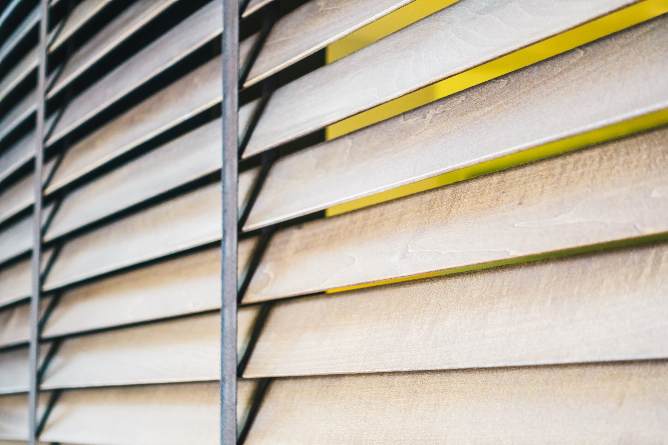Wooden blinds and window decoration interior of room - Vintage Filter